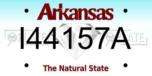 I44157A Arkansas License Plate