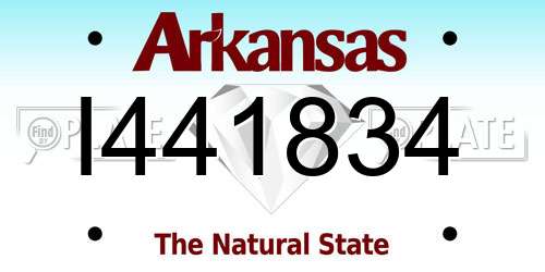 I441834 Arkansas License Plate