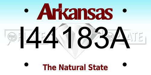 I44183A Arkansas License Plate