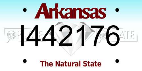 I442176 Arkansas License Plate
