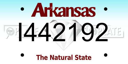 I442192 Arkansas License Plate