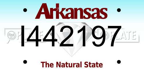 I442197 Arkansas License Plate
