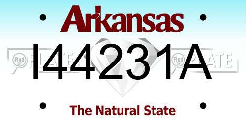 I44231A Arkansas License Plate