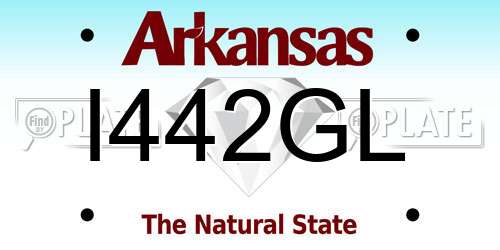 I442GL Arkansas License Plate