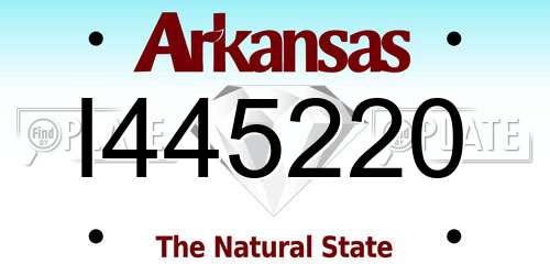 I445220 Arkansas License Plate