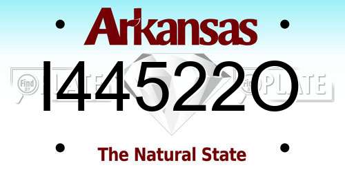 I44522O Arkansas License Plate
