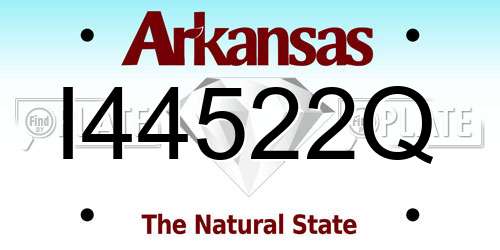 I44522Q Arkansas License Plate