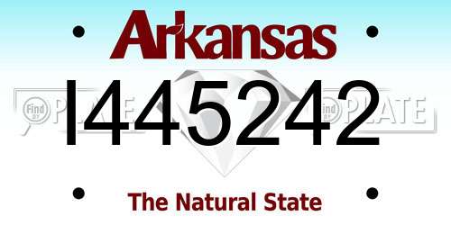 I445242 Arkansas License Plate