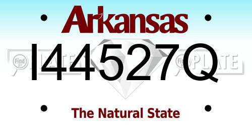 I44527Q Arkansas License Plate