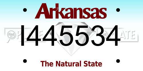 I445534 Arkansas License Plate