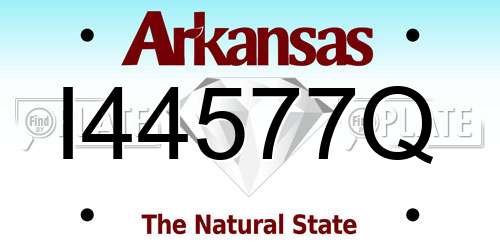 I44577Q Arkansas License Plate