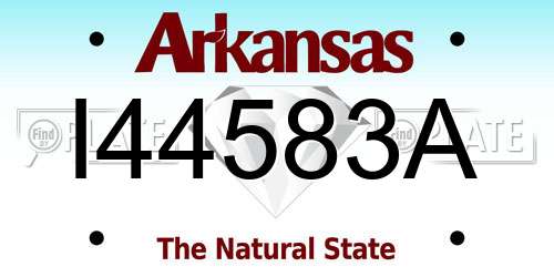 I44583A Arkansas License Plate