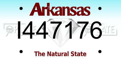 I447176 Arkansas License Plate