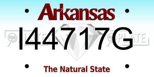 I44717G Arkansas License Plate