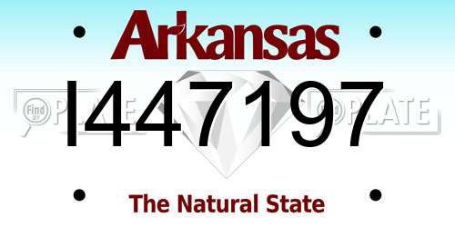 I447197 Arkansas License Plate