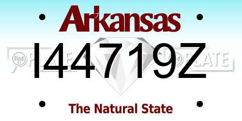 I44719Z Arkansas License Plate