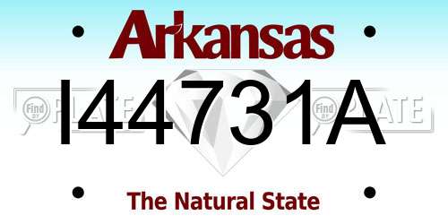 I44731A Arkansas License Plate