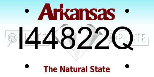 I44822Q Arkansas License Plate