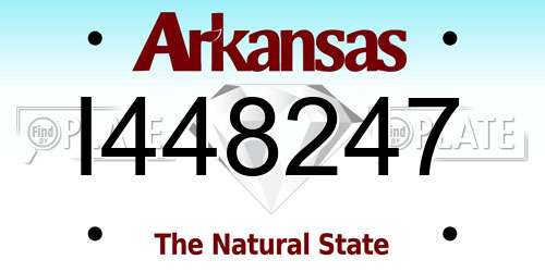 I448247 Arkansas License Plate