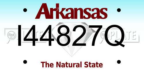 I44827Q Arkansas License Plate
