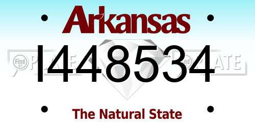 I448534 Arkansas License Plate