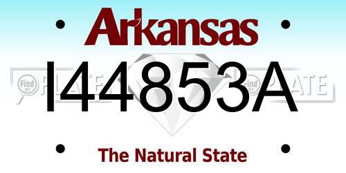 I44853A Arkansas License Plate