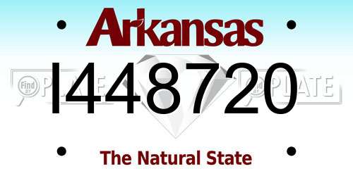 I448720 Arkansas License Plate