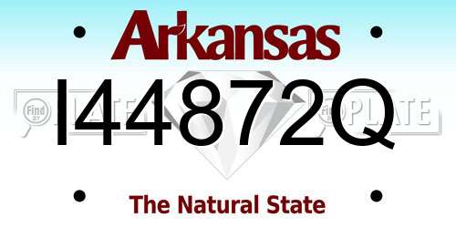 I44872Q Arkansas License Plate