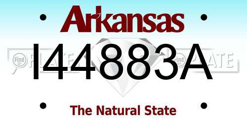 I44883A Arkansas License Plate
