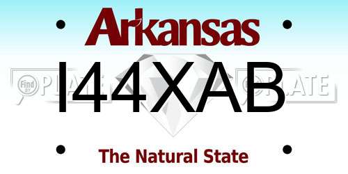 I44XAB Arkansas License Plate