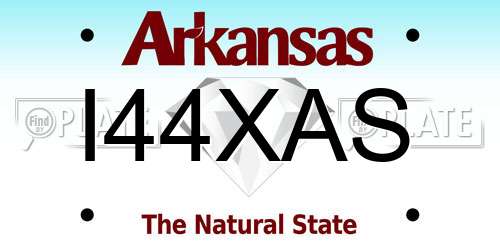 I44XAS Arkansas License Plate