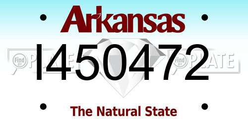 I450472 Arkansas License Plate