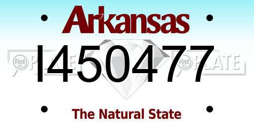 I450477 Arkansas License Plate