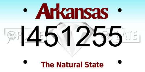 I451255 Arkansas License Plate