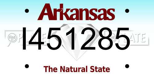 I451285 Arkansas License Plate