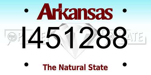 I451288 Arkansas License Plate