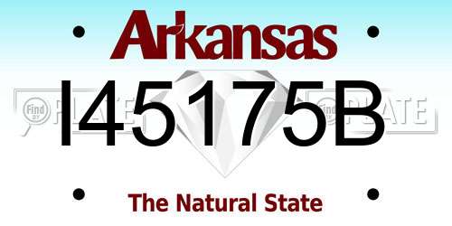 I45175B Arkansas License Plate