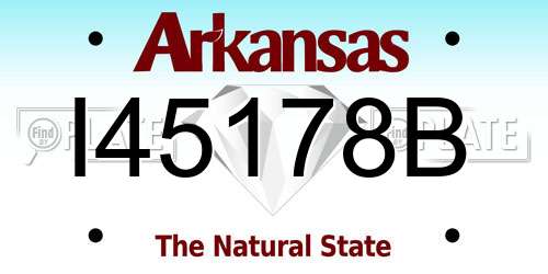 I45178B Arkansas License Plate