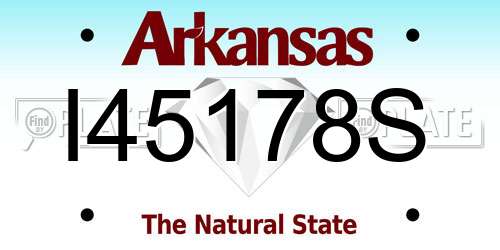 I45178S Arkansas License Plate