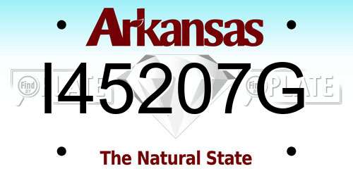I45207G Arkansas License Plate