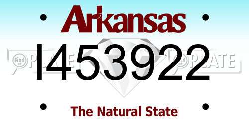 I453922 Arkansas License Plate