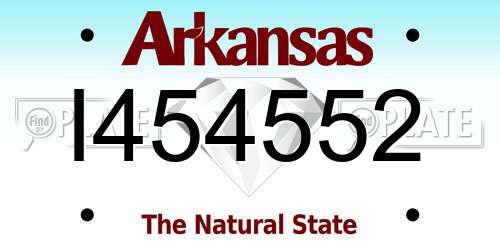 I454552 Arkansas License Plate