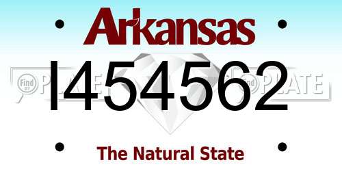 I454562 Arkansas License Plate