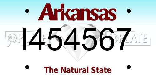 I454567 Arkansas License Plate