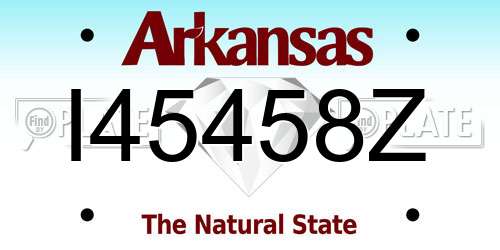 I45458Z Arkansas License Plate