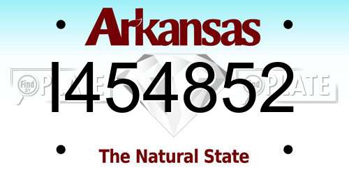 I454852 Arkansas License Plate