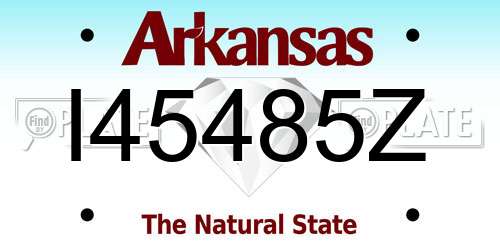 I45485Z Arkansas License Plate