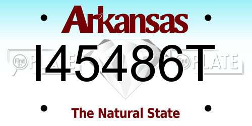 I45486T Arkansas License Plate