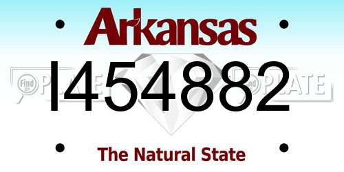I454882 Arkansas License Plate