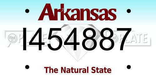I454887 Arkansas License Plate